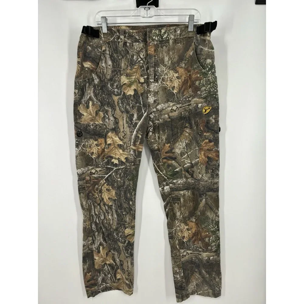 Shield Series S6 Realtree Camo Camouflage Cargo Chino Pants Mens Size 34x30
